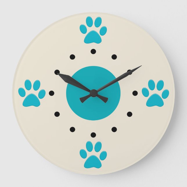 Cute Dog Paws Wall Clocks (Front)