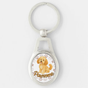Cute Dog Pawsome- Adorable Dog Lover Key Ring