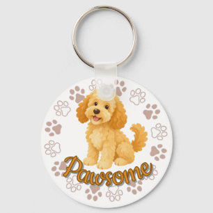 Cute Dog Pawsome - Adorable Dog Lover Key Ring