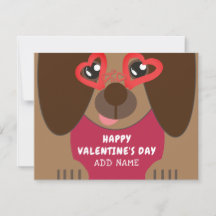 Cute Dog Personalised Valentines Day