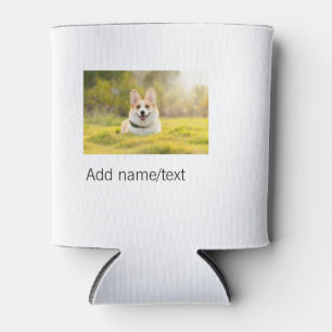 Cute dog pet add name text editable dog mum dad gi can cooler