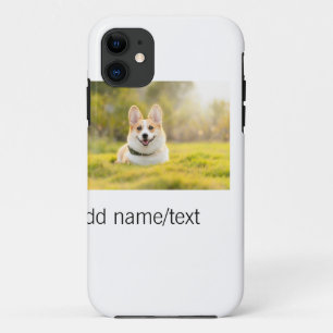 Cute dog pet add name text editable dog mum dad gi iPhone 11 case