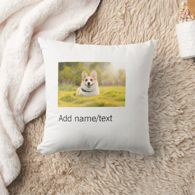 Cute dog pet add name text editable dog mum dad gi cushion (Blanket)