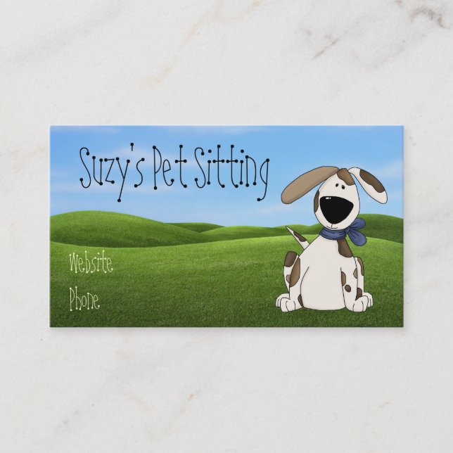 Cute Dog Pet Business Cards (Front)