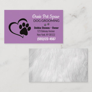 Cute Dog Pet Grooming Service Business Card
