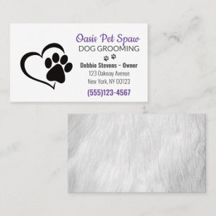 Cute Dog Pet Grooming Service Business Card
