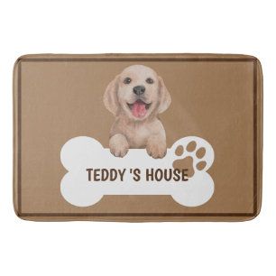 Cute Dog Pet Welcome Home party DIY name Bath Mat