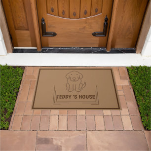 Cute Dog Pet Welcome Home party DIY name  Doormat