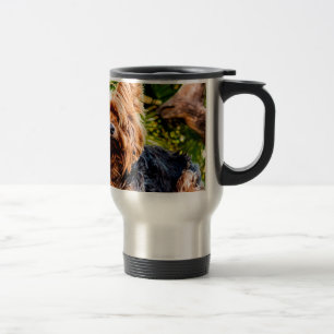 Cute Dog Pet Yorkie Peace Love Destiny Fun Art Travel Mug