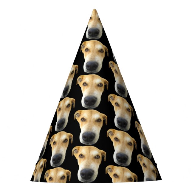 Cute Dog Photo Birthday Custom Party Hat (Front)