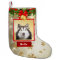 Cute Dog Photo Christmas Stocking Custom Name