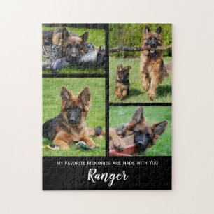 Cute Dog Photo Collage - Personalised Pet Photo Jigsaw Puzzle