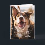 Cute Dog Photo Modern Christmas Holiday Card<br><div class="desc">Modern photo Christmas card featuring a simple and minimal design with the cute greeting "Furry and Bright" in an elegant script over a picture of your pet dog.  The inside has a photo collage with three vertical photos along with your personalised message in black and white.</div>