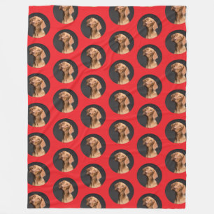 Cute Dog Photo Modern  Fleece Blanket