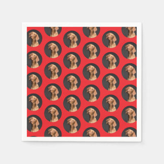 Cute Dog Photo Modern Napkin