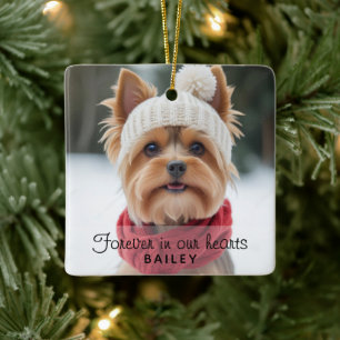 Cute Dog Photo Sympathy Ornament