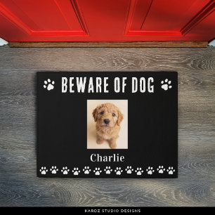 Cute Dog Photo Welcome Doormat