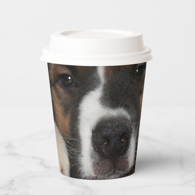 Cute Dog Photograph Paper Cups (Left)