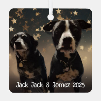 Cute Dog Photos Personalized Christmas Metal Tree Decoration