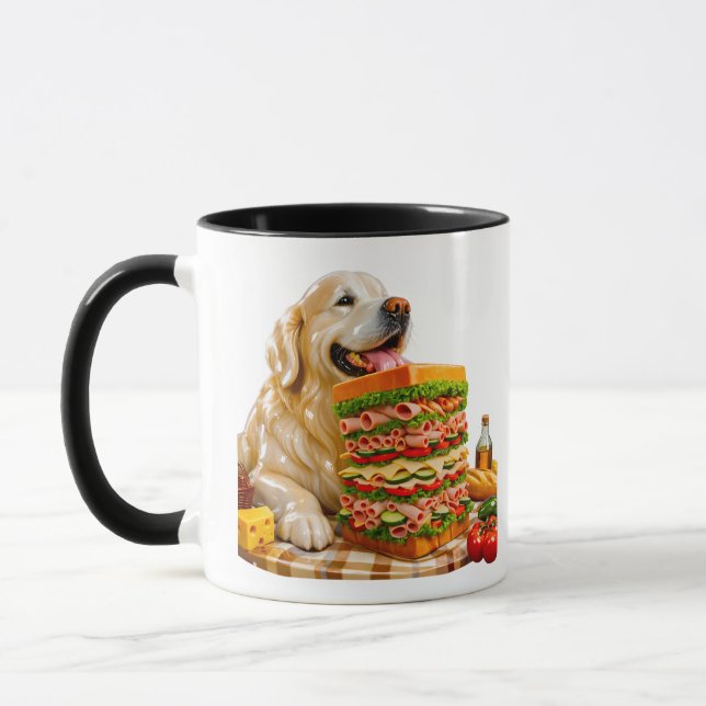 Cute Dog Picnic Mug (Left)