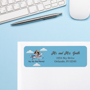 Cute Dog Pilot Flying Aeroplane Boy First Birthday
