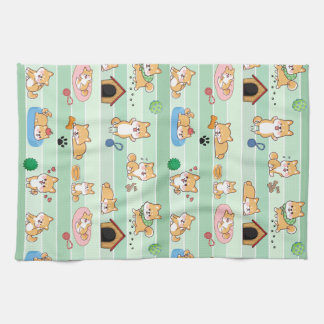 cute dog playing jumping sleeping tea towel