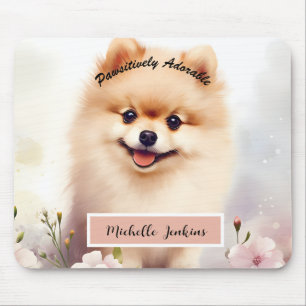 Cute Dog, Pomeranian Mouse Mat