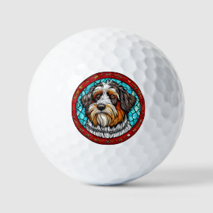 Cute dog portrait golf balls