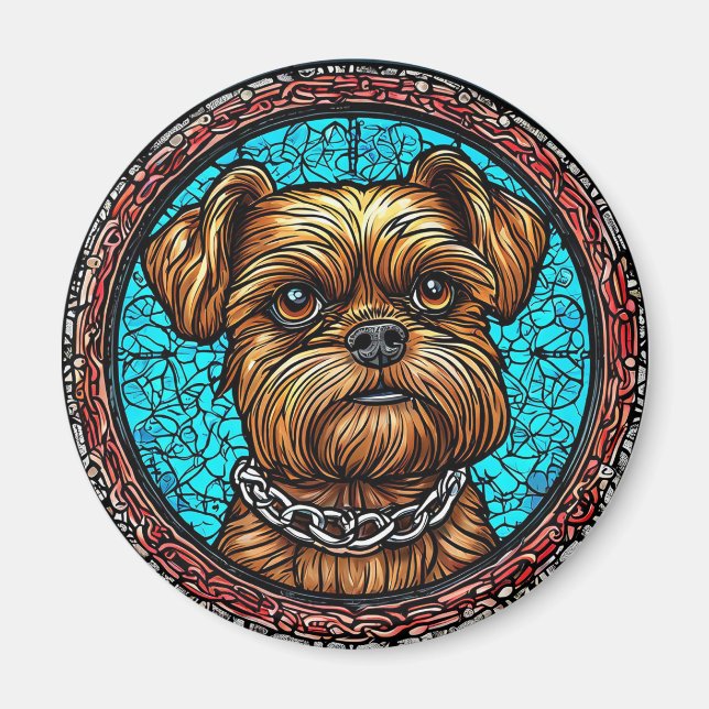 Cute dog portrait magnet (Front)