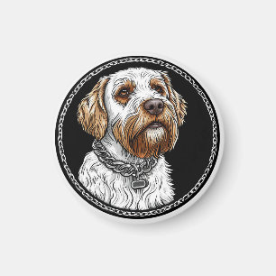 Cute dog portrait magnet