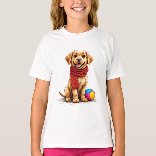 Cute dog portrait T-Shirt (Front)