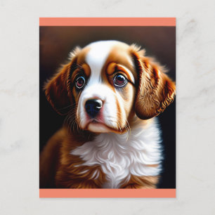 cute dog postcard