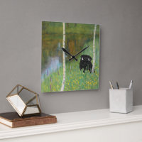 Cute Dog Pug Gustav Klimt Forest