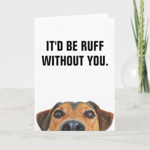 Cute Dog Pun Thank You Card