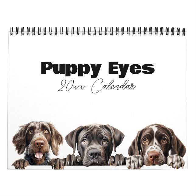 Cute Dog Puppy Eyes Calendar (Cover)