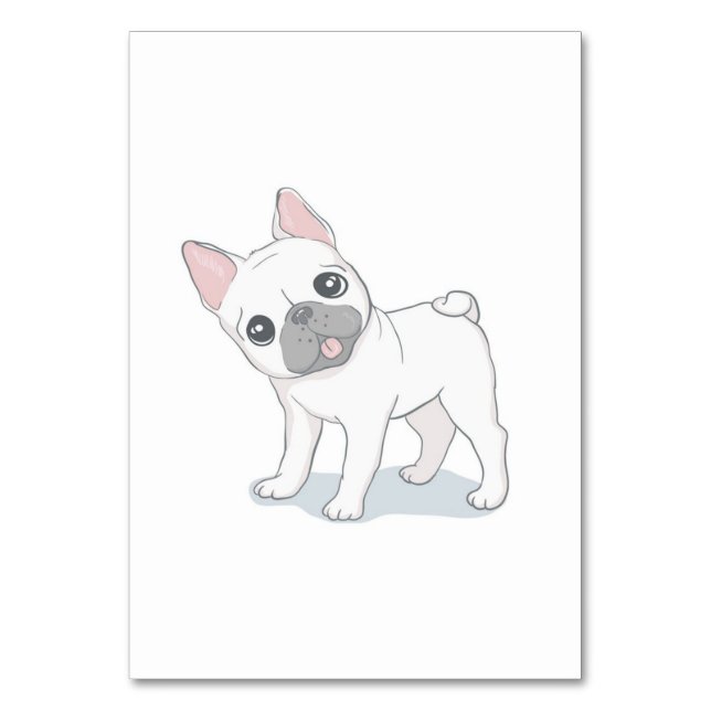 Cute Dog Puppy | Gift For Dog Lovers Table Number (Front)