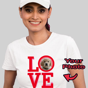 Cute Dog Puppy Love Personalised Photo  T-Shirt