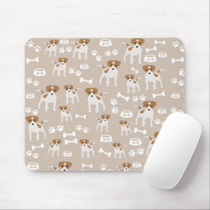 Cute Dog Puppy Paw Prints Pattern Mouse Mat