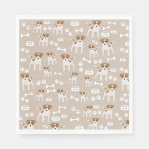 Cute Dog Puppy Paw Prints Pattern Napkin