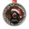 Cute Dog Puppy Pet First Christmas Photo Snowflake