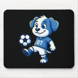 Cute Dog Puppy Playing Soccer Footll Dogs Puppies Mouse Mat