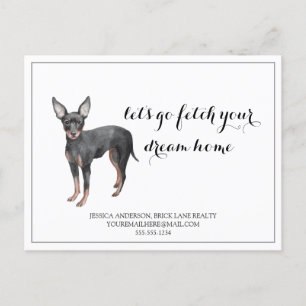 Cute Dog Real Estate Buying Marketing Postcard