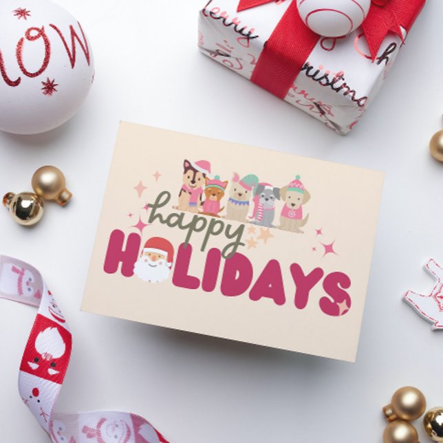Cute dog’s family or business Flat Holiday Card (Creator Uploaded)