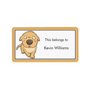 Cute Dog School Supplies Labels