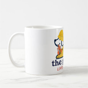 Cute Dog Silhouette Fun Yellow Lobsterman Outfit Coffee Mug