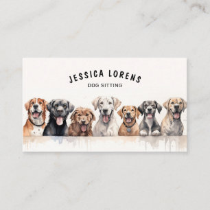 Cute Dog Sitter, Pet Groomer, Veterinarian, Puppy  Business Card
