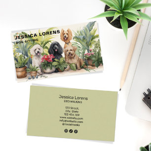 Cute Dog Sitter, Pet Groomer, Veterinarian, Puppy  Business Card