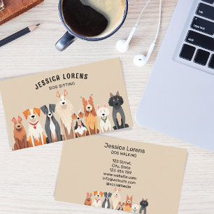 Cute Dog Sitter, Pet Groomer, Veterinarian, Puppy  Business Card