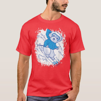 Cute Dog Skiing  T-Shirt