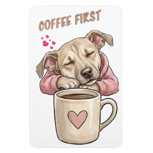 Cute dog sleeping peacefully magnet